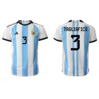 Billiga Argentina Nicolas Tagliafico #3 Hemma fotbollskläder VM 2022 Kortärmad